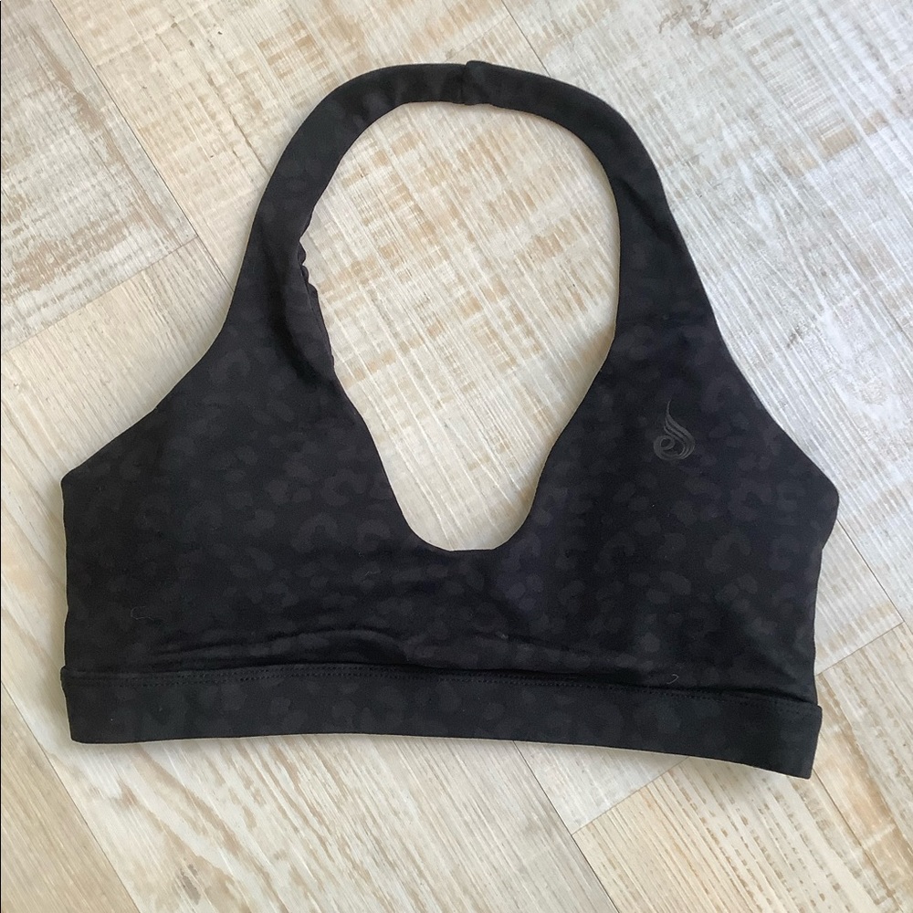 Ryderwear Instincts Halter. Blk animal print. Size M